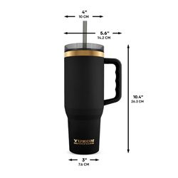 Yukon Outfitters 40 fl. oz. Black/Gold PVR BPA Free Double Wall Tumbler