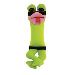 Hyper Pet Firehose Friends For Dog Green Canvas Frog Squeak Dog Toy 1 pk
