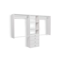 Easy Track 84 in. H X 96 in. W X 14 in. L Wood Closet Organizer
