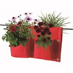 VegTrug Red Fabric 3.9 in. H Balcony Plant Hanger 3 pk