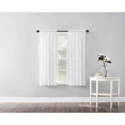 No. 918 Erica White Curtain 51 in. W X 63 in. L