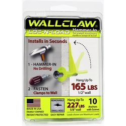 WallClaw Anchors LOC-N-LOAD .25 in. D X 2 in. L Plastic/Steel Pan Head Wallboard Anchors 10 pk