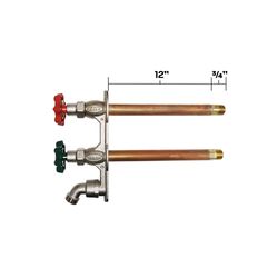 Prier 1/2 in. MPT in. X 1/2 in. Sweat Anti-Siphon Brass Freezeless Wall Hydrant
