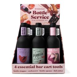 Modern Monkey Assorted Zinc Alloy Wine Accessory Set