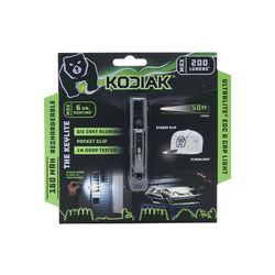 Kodiak 200 lm Black LED Rechargeable Flashlight