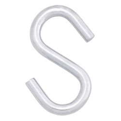 Hampton Medium Zinc-Plated Silver Steel 3.25 in. L S-Hook 240 lb 1 pk