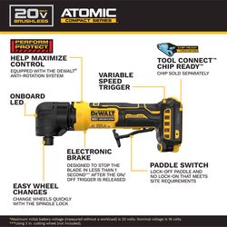 DEWALT 20V MAX 4Ah & 5Ah Battery Kit with Charger with DEWALT 20V MAX ATOMIC Right Angle Die Grinder