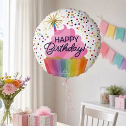 Anagram Balloons Confettie Sprinkle Birthday Foil Balloon 1 pk