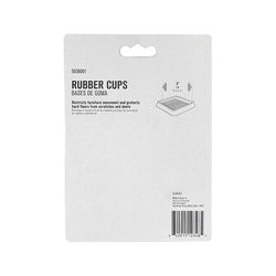 Projex Rubber Furniture Cups White Square 3 in. W X 3 in. L 2 pk