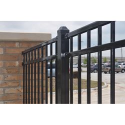 Fortress Building Products Versai Black Steel Fence Bracket