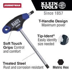 Klein Tools Journeyman 3 mm Metric T-Handle Hex Key 1 pc
