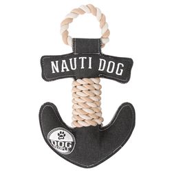 Pavilion We People For Dog Black Cotton Anchor Squeak Dog Toy 12 1 pk