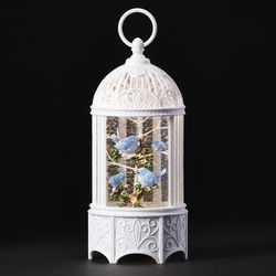 Roman Confetti Lite LED Multicolored Swirl Blue Bird Cage Table Decor 10.12 in.