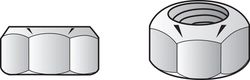HILLMAN 10 in. Zinc-Plated Steel USS Nylon Lock Nut 1 pk