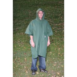 Boulder Creek Green PVC-Coated Nylon Rain Poncho One Size Fits All 20 mil