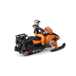Bruder Snowmobile with Driver Toy Black/Orange