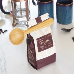 Totally Bamboo Natural Bamboo Coffee Scoop and Clip 0.65 oz