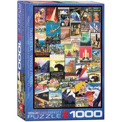 Eurographics Travel USA Vintage Posters Jigsaw Puzzles Multicolored 1000 pc