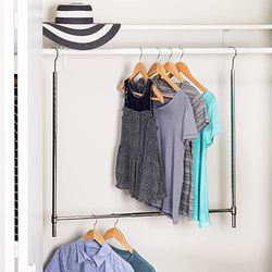 Honey Can Do 37 in. L Adjustable Chrome Metal Closet Rod