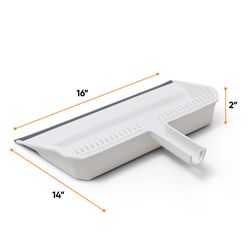 Superio Brand Plastic Clip-On Dust Pan with Rubber Lip