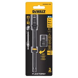DEWALT Flextorq 7,8,10,13 mm X 6 in. L Black Oxide Double-Ended Nut Driver Set 3 pc