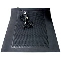 Cozy Products Ice-Away 33.625  W X 36.75  L Black Rubber Heated Floor Mat