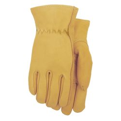 Midwest Quality Gloves M Elastic/Cowhide Leather Gold Gloves