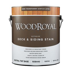 Ace Wood Royal Semi-Transparent Tintable Tint Base Neutral Base Acrylic Deck and Siding Stain 1 gal