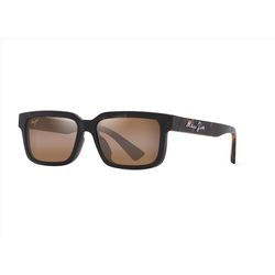 Maui Jim Hiapo Asian Fit Sunglasses Unisex Matte Dark Havana Frame HCL Bronze Lens Polarized