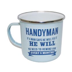 Top Guy Handyman 14 oz Multicolored Steel Enamel Coated Mug 1 pk