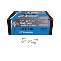 Grip-Rite Pro-Twist No. 8 Sizes X 1/2 in. L Hex Hex Washer Head Sheet Metal Screws