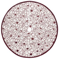 Dyno Ivory/Red Poinsettia Tree Skirt