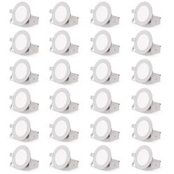Infibrite White 4 in. W Aluminum LED Canless Recessed Downlight Kit 9 W