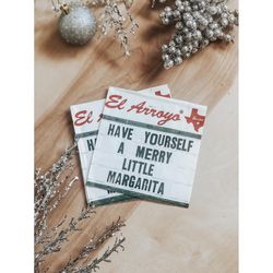 El Arroyo Have Yourself A Merry Little Margarita Cocktail Napkins Paper 20 pk