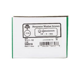 HILLMAN No. 10 Ga. X 2-1/2 in. L Hex Hex Head Screws w/Washers 1 pk