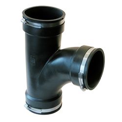 Fernco Schedule 40 4 in. Hub X 4 in. D Hub PVC Tee