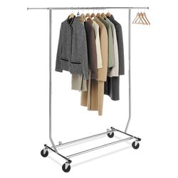 Whitmor 71.25 in. H X 51 in. W X 20 in. L Metal Adjustable Garment Rack