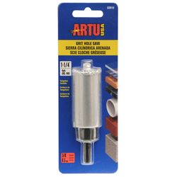 ARTU 1-1/4 in. Carbide Grit 4-1/2 in. L X 3/8 in. D Hole Saw Arbor Included
