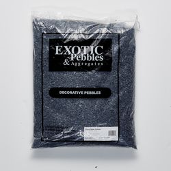 Exotic Black Stone Deco Pebbles 20 lb