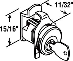 Prime-Line Brushed Nickel Steel Clockwise Mailbox Lock For Florence 2