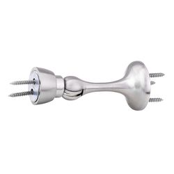 Ace Metal Satin Nickel Silver Magnetic Door Stop Mounts to door 0 in.