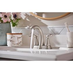 Moen Tiffin Chrome Contemporary Bathroom Faucet 4 in.