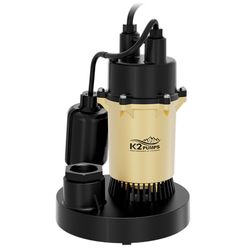 K2 Pumps 1/3 HP 3600 gph Aluminum Tethered Float Switch AC Sump Pump 10 ft.
