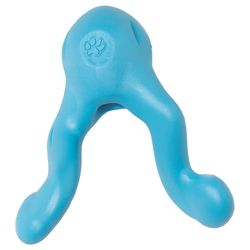 West Paw Zogoflex For Dog Blue Plastic Tizzi Tug Dog Treat Toy/Dispenser Small 1 pk