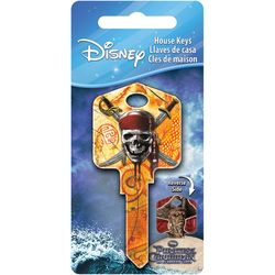 HILLMAN Disney Skull and Swords House Key Blank 66/97 Double For Kwikset and Titan Locks Orange