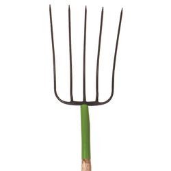 Ames 5 Tine Forged Steel Manure Fork 48 in. Wood Handle