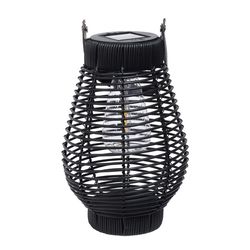 Exhart 14 in. Plastic Black Lantern