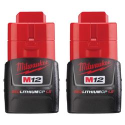 Milwaukee M12 REDLITHIUM CP 1.5 Ah Lithium-Ion Compact Battery Combo Pack 2 pc