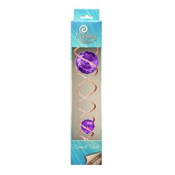 Spinfinity Designs Multi-color Stainless Steel 13.62 in. Copper/Purple Twister Outdoor Spinner