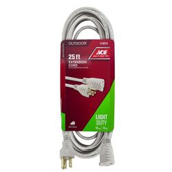Ace Outdoor 25 ft. L Beige Extension Cord 16/3 SJTW